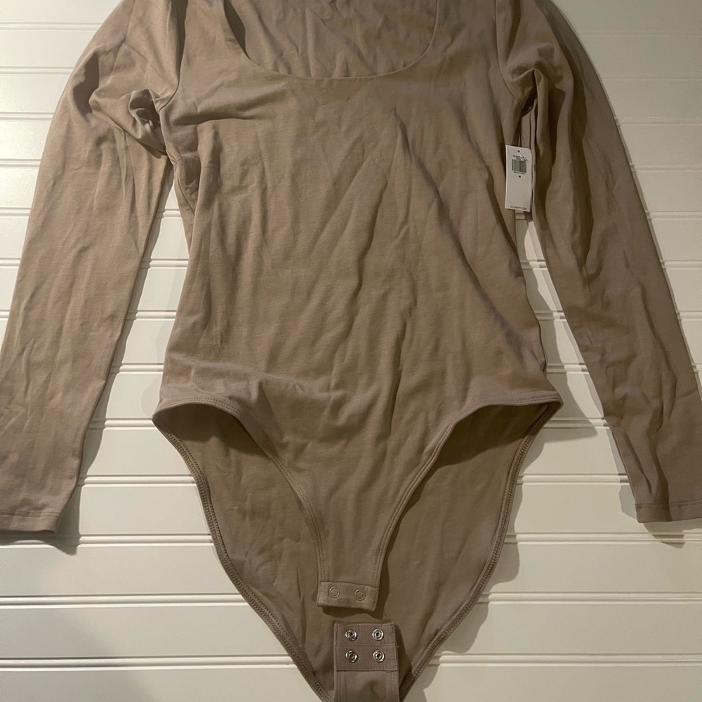 Women’s Tan Long Sleeve Bodysuit